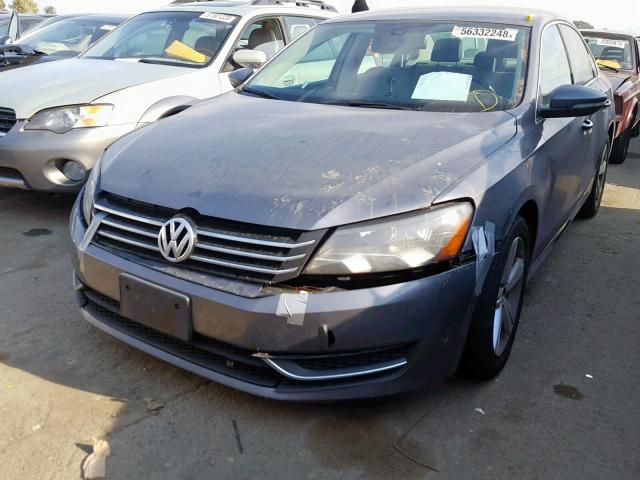 1VWBP7A3XCC107160 - 2012 VOLKSWAGEN PASSAT SE GRAY photo 2