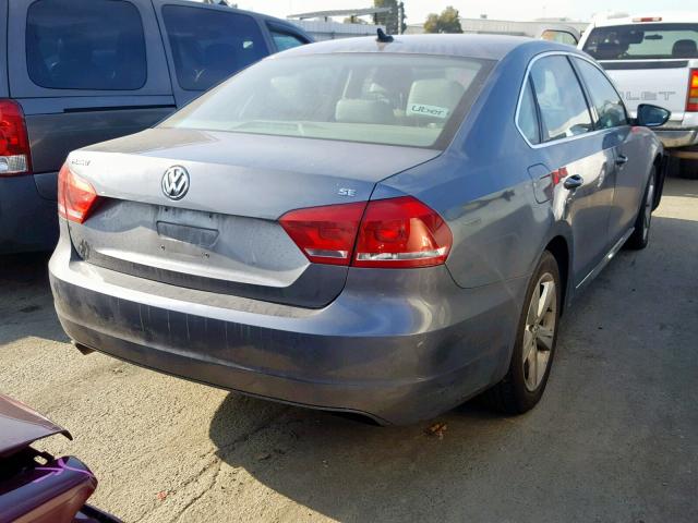 1VWBP7A3XCC107160 - 2012 VOLKSWAGEN PASSAT SE GRAY photo 4