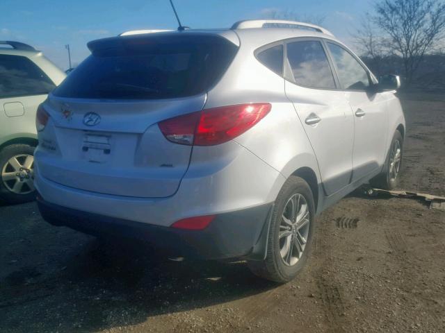 KM8JUCAGXFU024051 - 2015 HYUNDAI TUCSON LIM SILVER photo 4