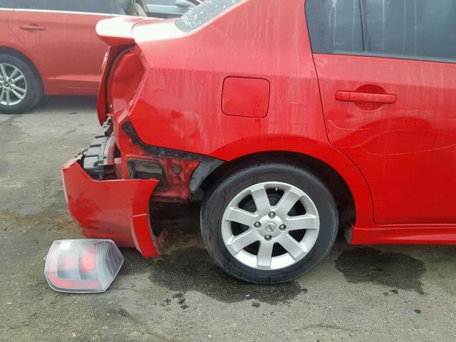 3N1AB6AP0CL641558 - 2012 NISSAN SENTRA 2.0 RED photo 9