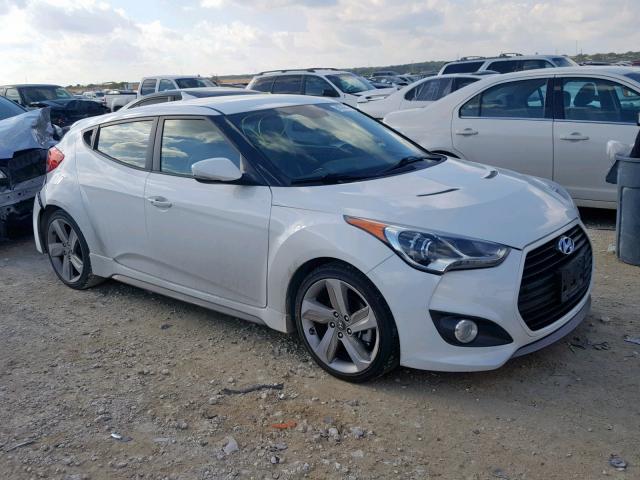 KMHTC6AE3DU162510 - 2013 HYUNDAI VELOSTER T WHITE photo 1