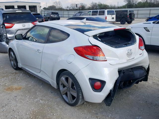 KMHTC6AE3DU162510 - 2013 HYUNDAI VELOSTER T WHITE photo 3