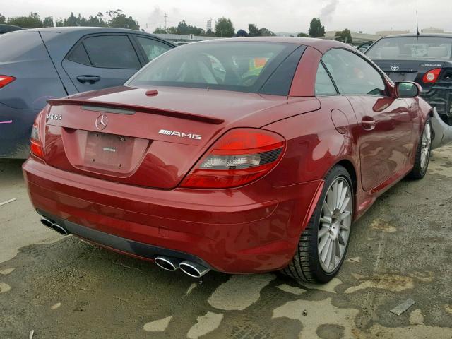 WDBWK73F76F104826 - 2006 MERCEDES-BENZ SLK 55 AMG RED photo 4