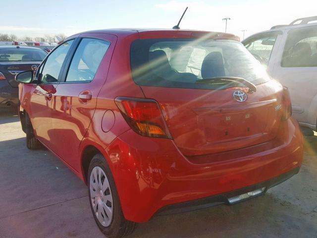 VNKKTUD37GA062485 - 2016 TOYOTA YARIS L RED photo 3