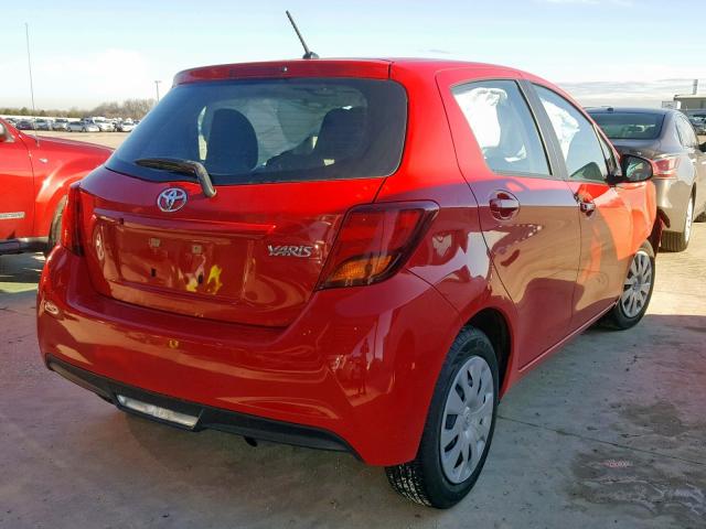 VNKKTUD37GA062485 - 2016 TOYOTA YARIS L RED photo 4