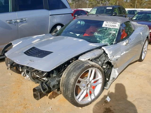 1G1YJ3D71G5101563 - 2016 CHEVROLET CORVETTE S SILVER photo 2