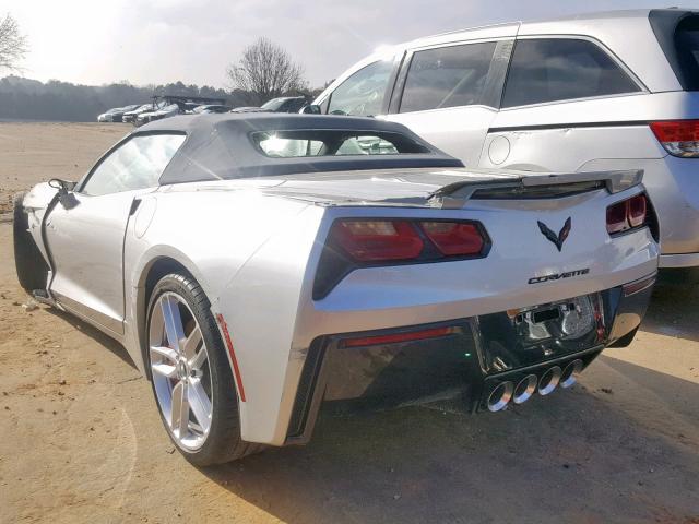 1G1YJ3D71G5101563 - 2016 CHEVROLET CORVETTE S SILVER photo 3