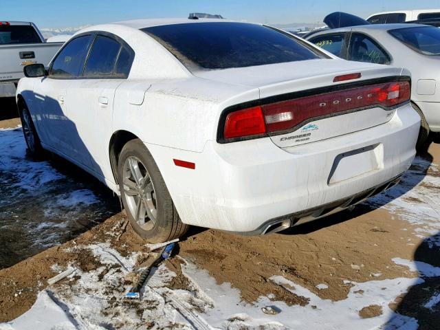 2C3CDXJG8EH166411 - 2014 DODGE CHARGER SX WHITE photo 3