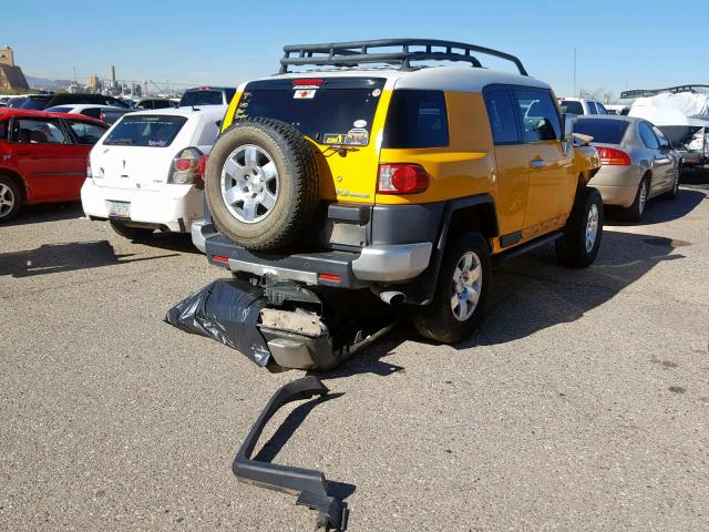 JTEBU11F970060192 - 2007 TOYOTA FJ CRUISER YELLOW photo 4