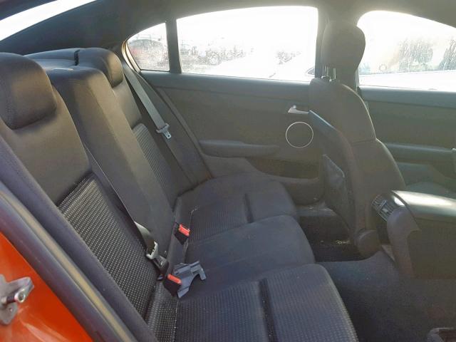 6G2ER57758L131910 - 2008 PONTIAC G8 ORANGE photo 6