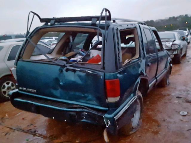 1GNCS13W1T2122900 - 1996 CHEVROLET BLAZER GREEN photo 4