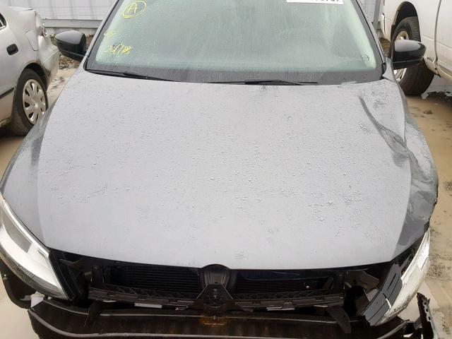 3VW2K7AJ3DM393477 - 2013 VOLKSWAGEN JETTA BASE GRAY photo 7