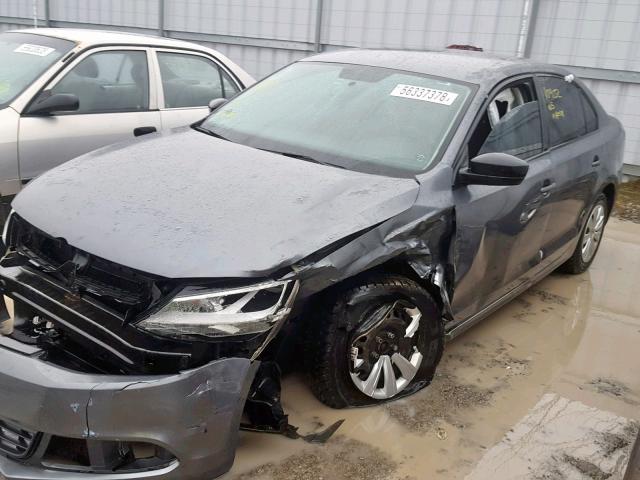 3VW2K7AJ3DM393477 - 2013 VOLKSWAGEN JETTA BASE GRAY photo 9