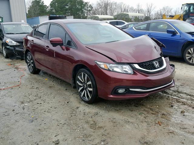 2HGFB2F90FH529041 - 2015 HONDA CIVIC EXL BURGUNDY photo 1