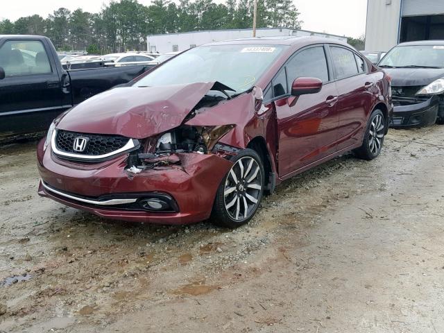 2HGFB2F90FH529041 - 2015 HONDA CIVIC EXL BURGUNDY photo 2