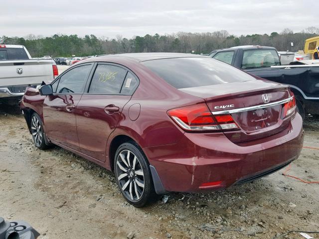 2HGFB2F90FH529041 - 2015 HONDA CIVIC EXL BURGUNDY photo 3