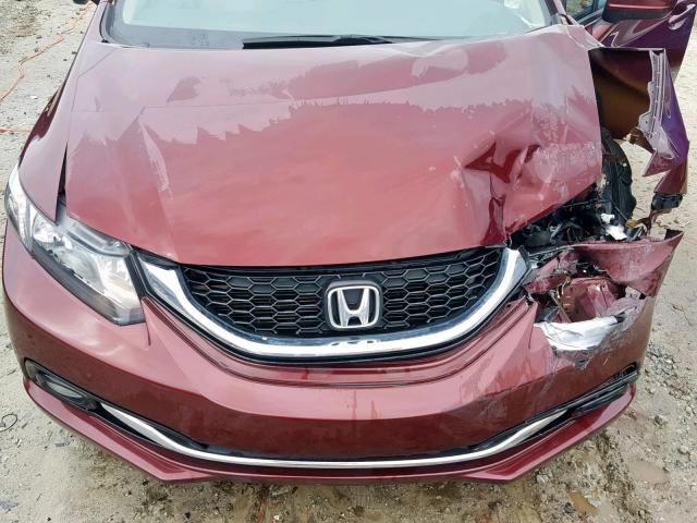 2HGFB2F90FH529041 - 2015 HONDA CIVIC EXL BURGUNDY photo 7