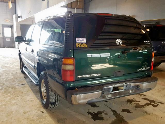 3GNFK16Z03G335928 - 2003 CHEVROLET SUBURBAN GREEN photo 3