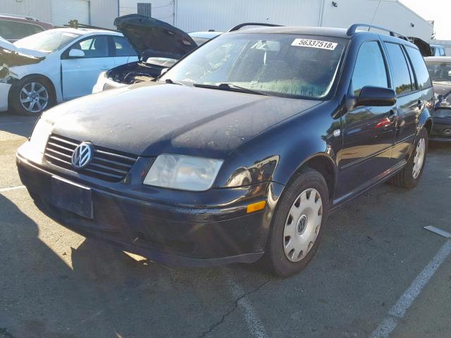 WVWSK61J02W074645 - 2002 VOLKSWAGEN JETTA GLS BLACK photo 2