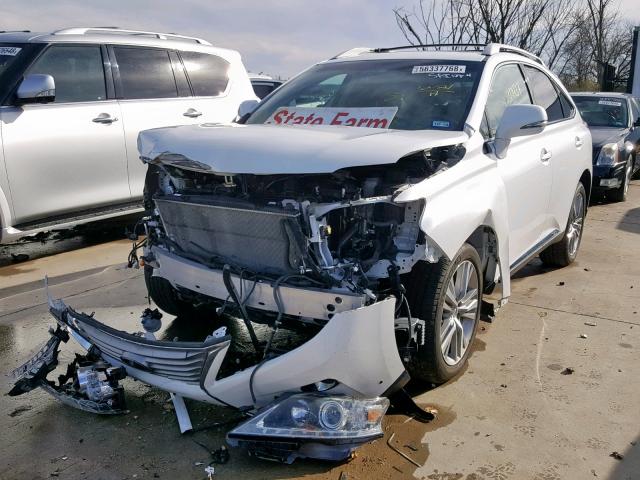 2T2BC1BA4FC001805 - 2015 LEXUS RX 450H WHITE photo 2