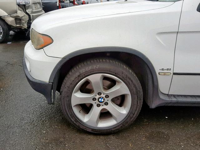 5UXFB53514LV04911 - 2004 BMW X5 4.4I WHITE photo 9