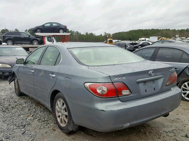 JTHBA30G240010568 - 2004 LEXUS ES 330 GREEN photo 3