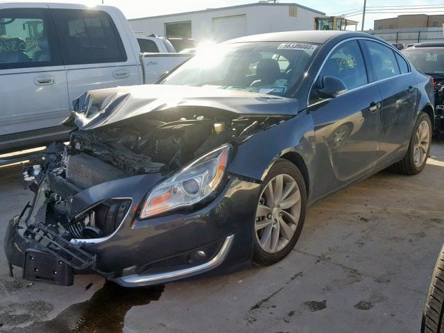 2G4GK5EX4G9173477 - 2016 BUICK REGAL GRAY photo 2