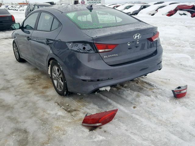 KMHD84LF7JU715428 - 2018 HYUNDAI ELANTRA SE GRAY photo 3