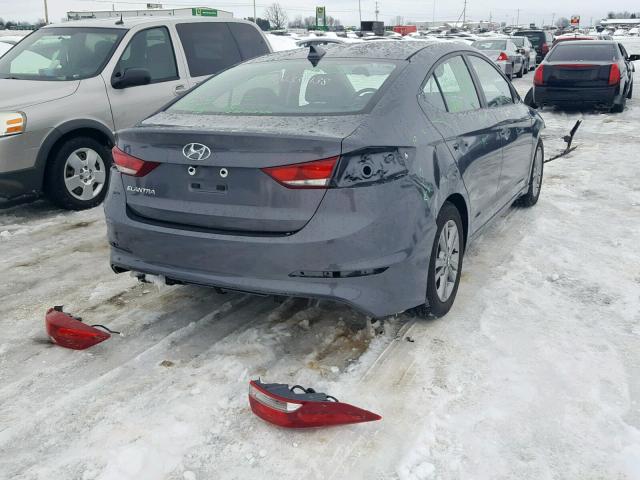 KMHD84LF7JU715428 - 2018 HYUNDAI ELANTRA SE GRAY photo 4