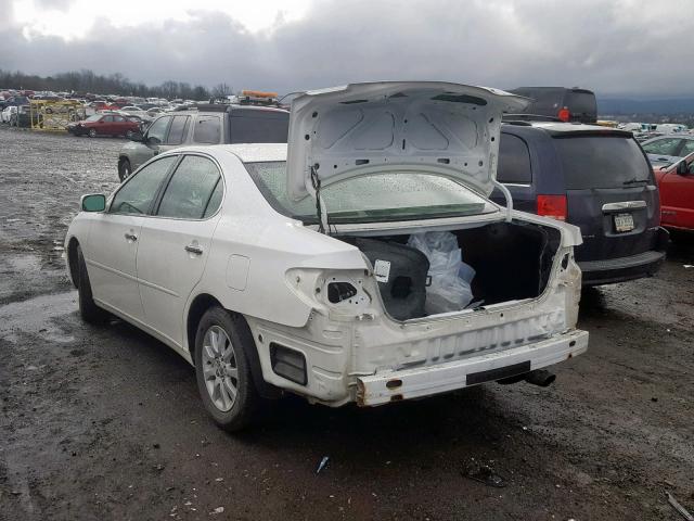 JTHBA30G545032776 - 2004 LEXUS ES 330 WHITE photo 3