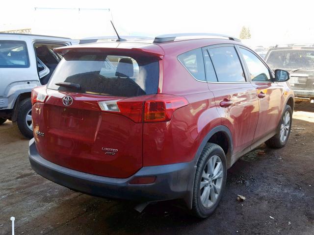 2T3DFREV3DW017627 - 2013 TOYOTA RAV4 LIMIT RED photo 4