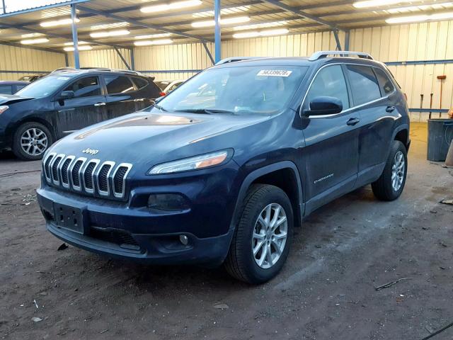 1C4PJMCB7FW654452 - 2015 JEEP CHEROKEE L BLUE photo 2