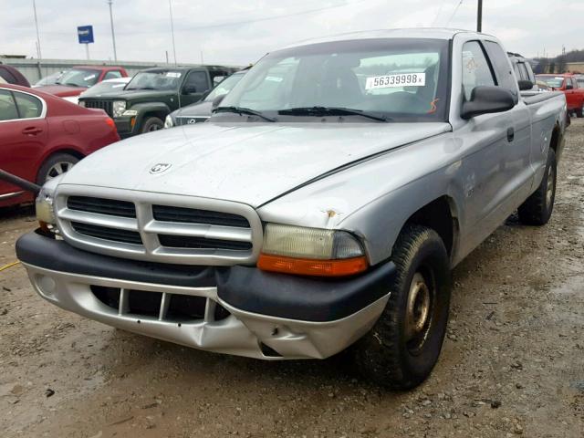 1B7GL22X71S345477 - 2001 DODGE DAKOTA SILVER photo 2