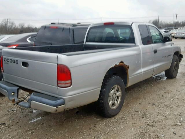 1B7GL22X71S345477 - 2001 DODGE DAKOTA SILVER photo 4