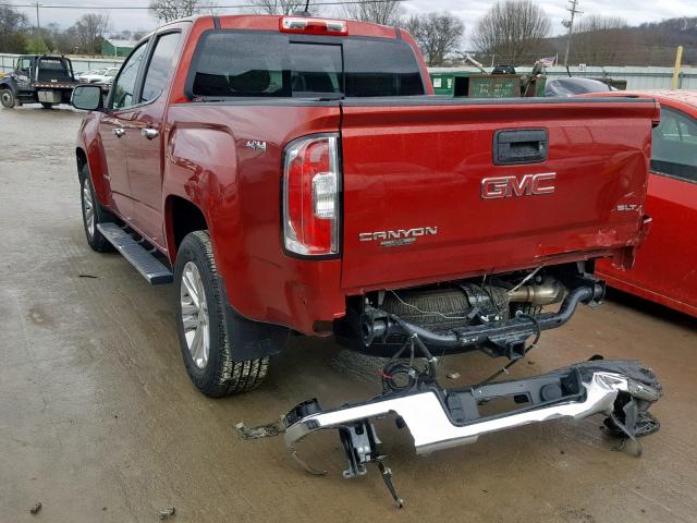 1GTG6DE35G1275083 - 2016 GMC CANYON SLT RED photo 3