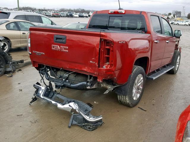 1GTG6DE35G1275083 - 2016 GMC CANYON SLT RED photo 4