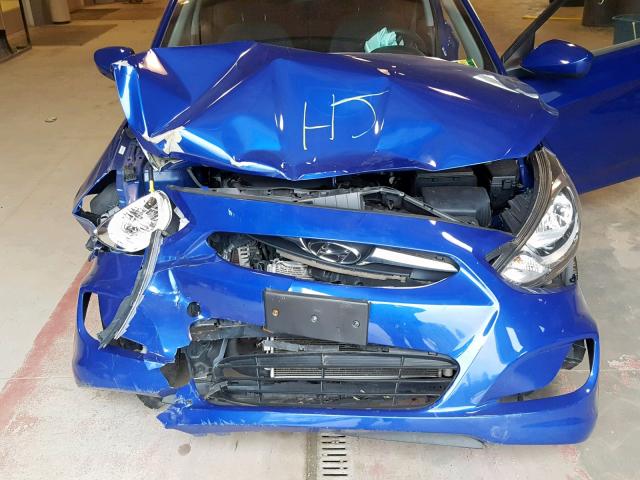 KMHCU5AE8CU017615 - 2012 HYUNDAI ACCENT GLS BLUE photo 7