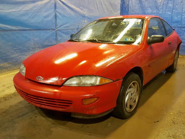 1G1JC1241VM132825 - 1997 CHEVROLET CAVALIER B RED photo 2