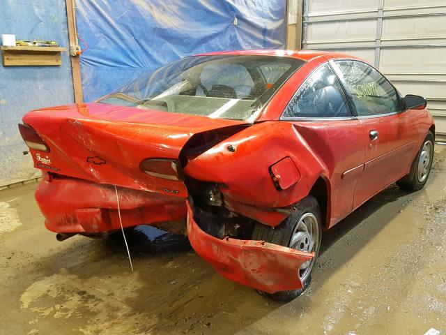 1G1JC1241VM132825 - 1997 CHEVROLET CAVALIER B RED photo 4