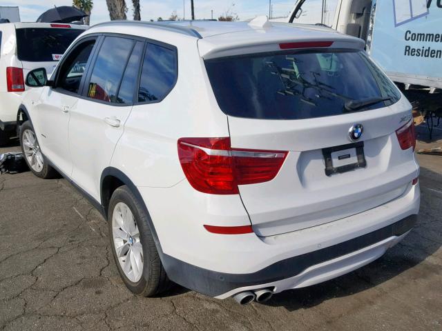 5UXWX9C55H0T10673 - 2017 BMW X3 XDRIVE2 WHITE photo 3