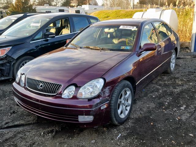 JT8BD69S220161228 - 2002 LEXUS GS 300 RED photo 2