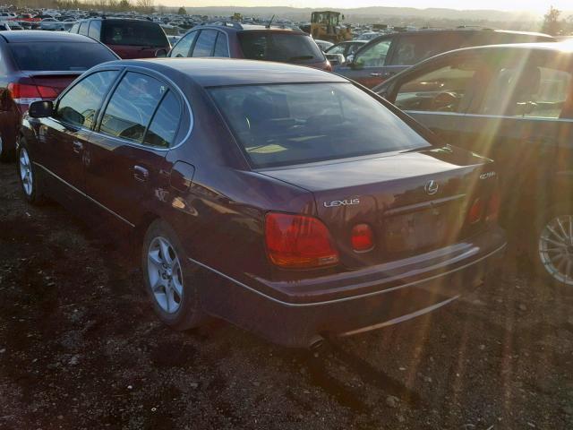 JT8BD69S220161228 - 2002 LEXUS GS 300 RED photo 3