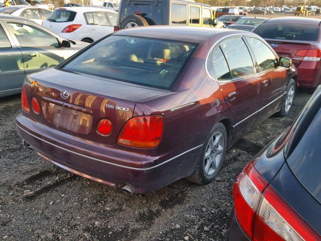 JT8BD69S220161228 - 2002 LEXUS GS 300 RED photo 4