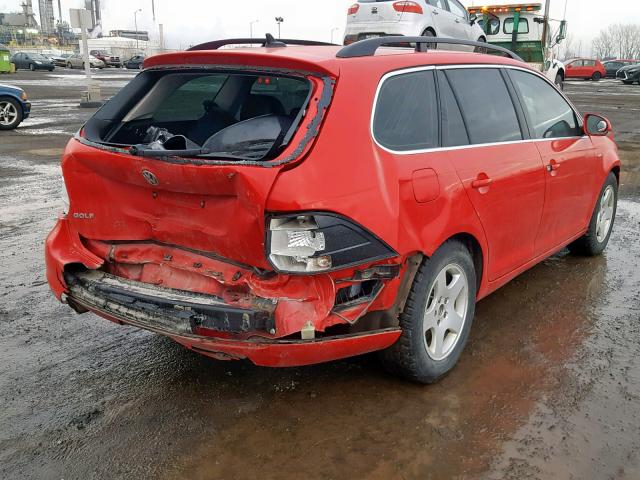 3VWPL7AJ7EM624305 - 2014 VOLKSWAGEN JETTA TDI RED photo 4