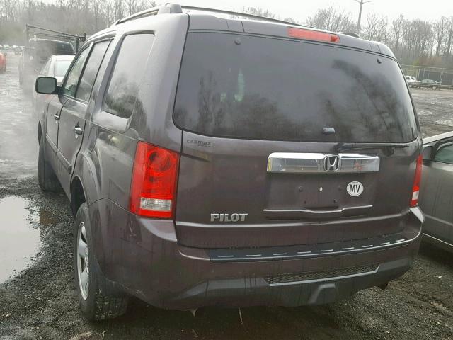 5FNYF3H25EB012114 - 2014 HONDA PILOT LX BROWN photo 3