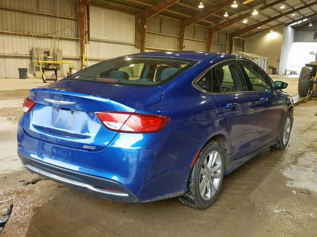 1C3CCCAB2FN699623 - 2015 CHRYSLER 200 LIMITE BLUE photo 4