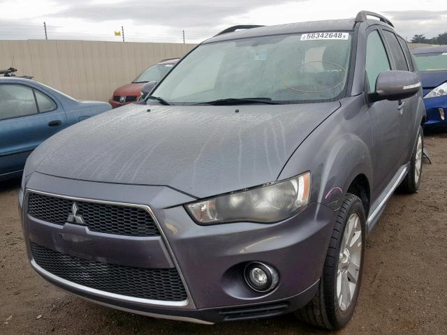 JA4AS3AW2BU040394 - 2011 MITSUBISHI OUTLANDER GRAY photo 2