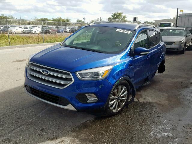 1FMCU0JD2HUA31477 - 2017 FORD ESCAPE TIT BLUE photo 2