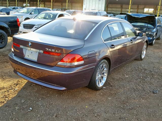 WBAGN63463DR08044 - 2003 BMW 745 LI MAROON photo 4