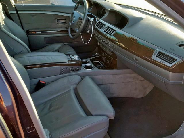 WBAGN63463DR08044 - 2003 BMW 745 LI MAROON photo 5